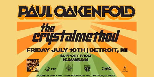 Paul Oakenfold + The Crystal Method at the Magic Stick - Detroit, MI