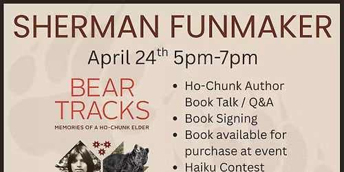 "Bear Tracks" Sherman Funmaker Author Talk & Book Signing