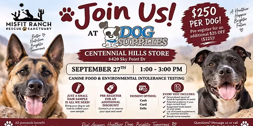 Canine Nutrition Pop Up Testing