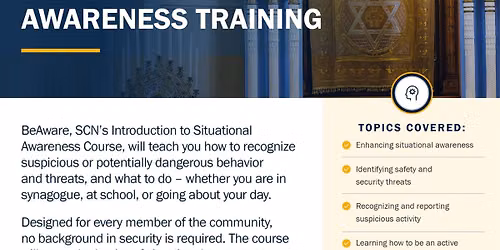 SCN BeAware\/Situational Awareness Training