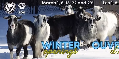 Winter Openings 2026 - Ouvertures d'hiver 2026