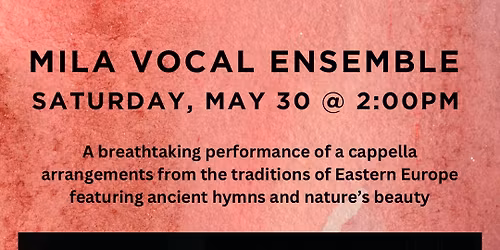 Duluth Cathedral Music Series: Mila Vocal Ensemble