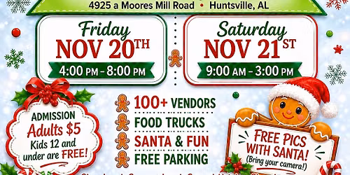 2026 Gingerbread Marketplace ~ Huntsville, Alabama