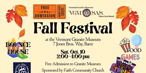 Fall Festival at The Vermont Granite Museum - FREE ADMISSION