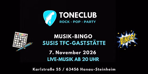Musik-Bingo in Susis TFC-Gastst\u00e4tte