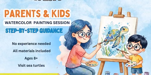 Watercolor Waves Family Paint - Sea Turtle Inc.