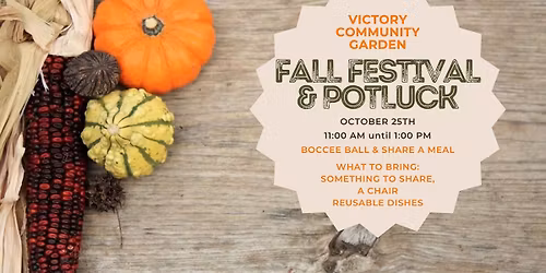Victory Community Garden Fall Festival & Potluck