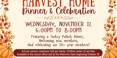 Harvest Home Dinner and Celebration