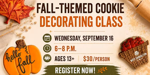 Fall-Themed Cookie Decorating Class