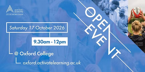 City of Oxford College October Open Event