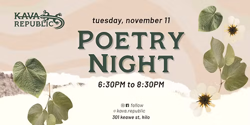 Poetry Night at Kava Republic
