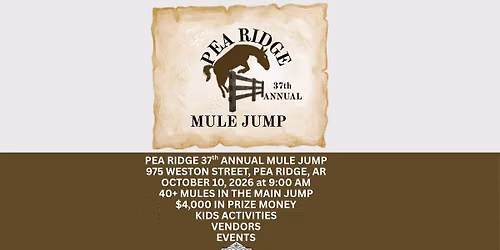 37th Annual Pea Ridge Mule Jump