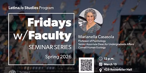 Fridays w\/Faculty luncheon seminar with Prof. Marianella Casasola