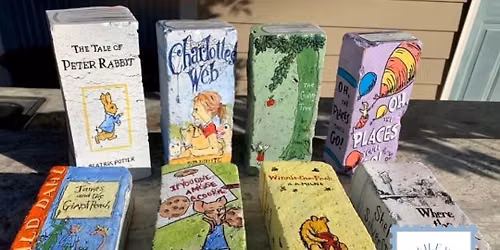 Bookish Brick Painting
