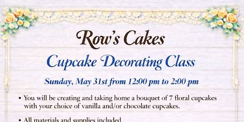 Floral Cupcake Decorating Class