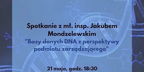 Bazy danych DNA z perspektywy podmiotu zarz\u0105dzaj\u0105cego - spotkanie z Jakubem Mondzelewskim