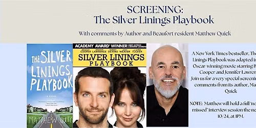 Screening of Silver Linings Playbook, Introduced by Author Matthew Quick