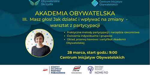 Masz g\u0142os! Jak dzia\u0142a\u0107 i wp\u0142ywa\u0107 na zmiany \u2013 warsztat z partycypacji i rzecznictwa.