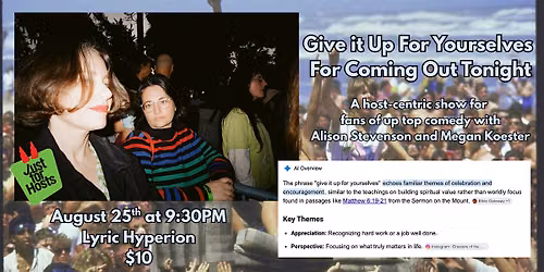Give it Up For Yourselves For Coming Out Tonight-Powered by Just For Hosts