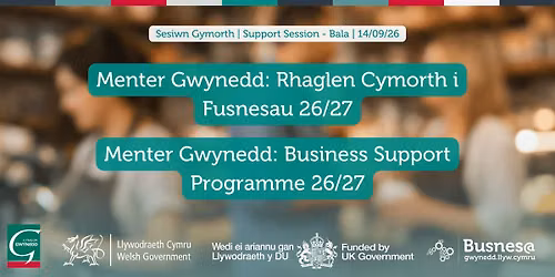 Sesiwn Cymorth Menter Gwynedd | Menter Gwynedd Support Session - Bala