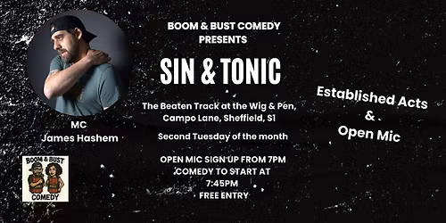Sin & Tonic Comedy Night at the Beaten Track (Wig & Pen)