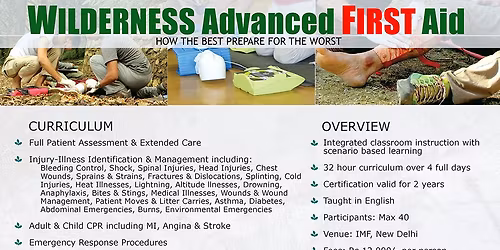 Wilderness Advanced First Aid (WAFA) | IMF, New Delhi | 4th to 7th December 2025