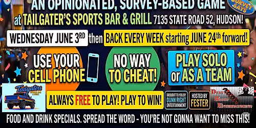 Survey Says (Opinionated Survey Based Game) Tailgaters Sports Bar & Grill
