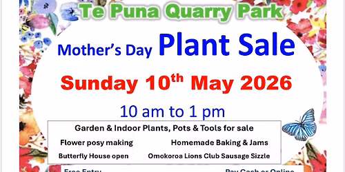 Te Puna Quarry Park Plant Sale on Mothers\u2019 Day 