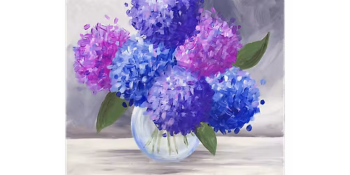 Lovely Hydrangeas   - Paint and Sip in Sacramento | Classpop!\u2122