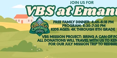 Emerald Crossing VBS at Emanuel 