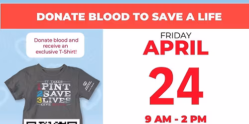 1 Pint Saves 3 Lives Blood Drive