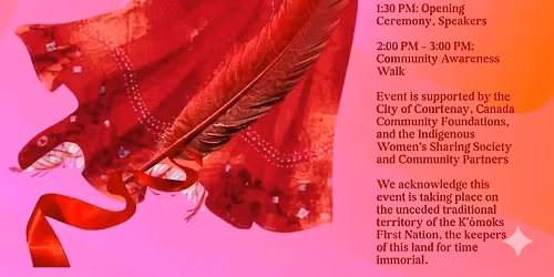 Comox Valley Red Dress Day MMIWG2S+ Awareness Event 