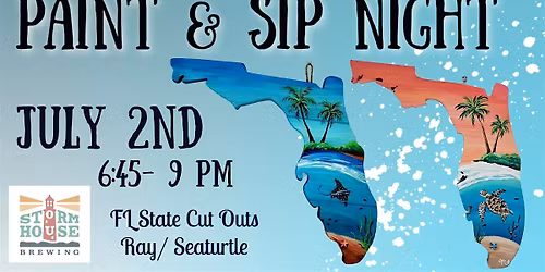 Florida Wood Cut Outs Paint Night