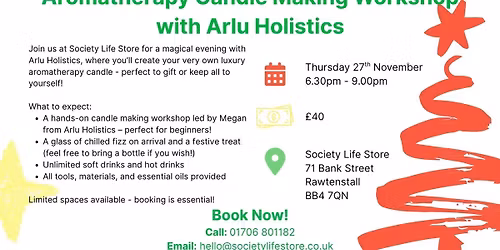 Aromatherapy Candle Making Workshop with Arlu Holistics