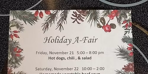 Saugerties United Methodist Church's"Holiday A-Fair"