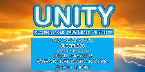 UNITY Fundraiser 2026 - Classic D&B Jungle Vinyl sets