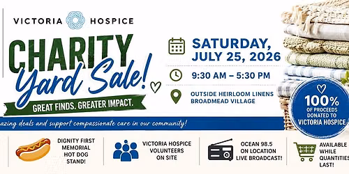 Yard Sale in Support of Victoria Hospice