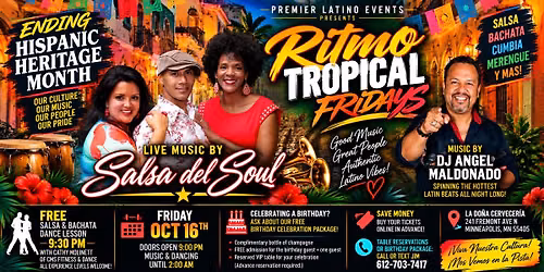 Ritmo Tropical 3rd Friday Ft. Salsa del Soul