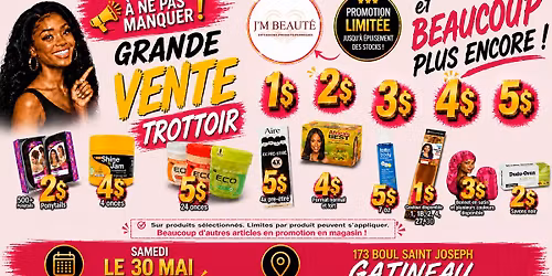 Grande vente trottoir Jm Beaut\u00e9
