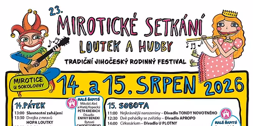23. MIROTICK\u00c9 SETK\u00c1N\u00cd LOUTEK A HUDBY
