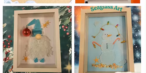 Framed Sea Glass Art Class at Twin Arch Tavern