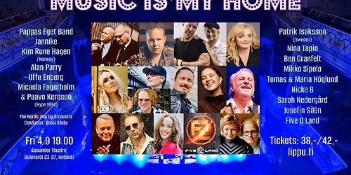 MUSIC IS MY HOME - Patrik Isaksson, Jannike, Kim Rune Hagen, Sarah Nederg\u00e5rd m.fl