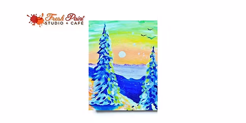 Paint Night - Snow Covered Evergreen Acrylic Painting Workshop