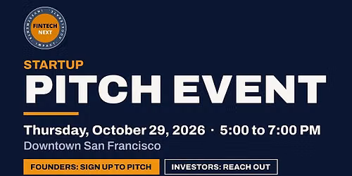 Fintech Startup Pitch Event. Founders and Investors