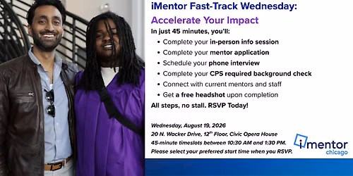 iMentor Chicago Fast-Track: Accelerate Your Impact - Wednesday 8\/19\/26