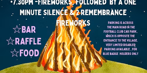 Sterndale Moor Remembrance Bonfire & Fireworks display