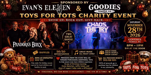 Evan's Eleven Sponsored Toys for Tots Charity Event at The Goodies