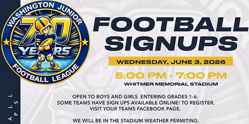 WJFL football sign ups!