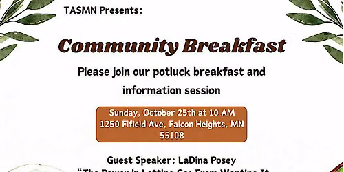 TASMN's Monthly Breakfast: Session 22
