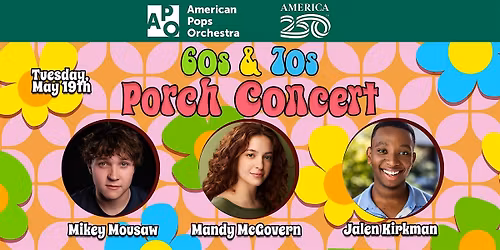 APO Porch Concert: A Musical Celebration of the 60's and 70's
